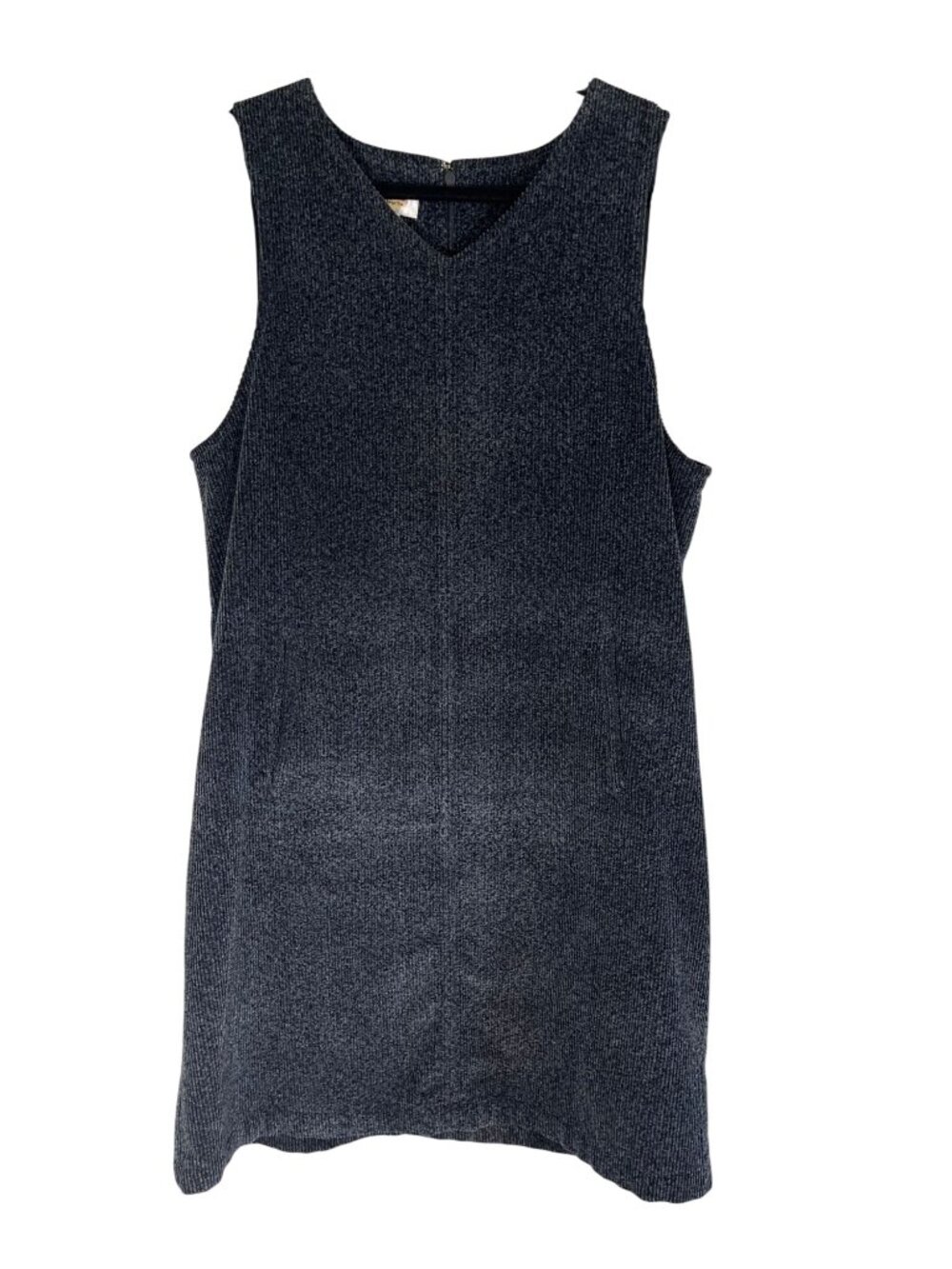Neutral Corduroy Tank Shift Dress 12 Tailored Minimalist Preppy Skater Chic 90s